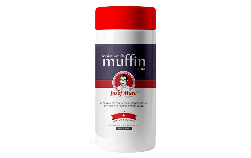 Josef Marc Moist Vanilla Muffin Mix    Plastic Jar  250 grams